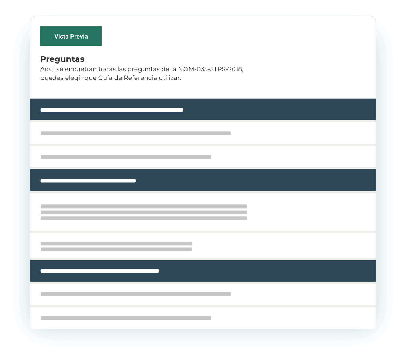 Questionnaires ready to apply